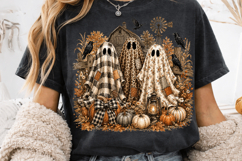 Fall Ghost PNG, Farmhouse Halloween Sublimation,Rustic Ghost Product Image 2