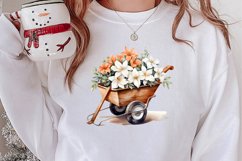 Watercolor Christmas Farm Clipart Product Image 2