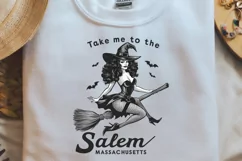Vintage Halloween Witch, Take me to the Salem massachusetts Product Image 2
