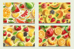 Summer 3D Fruits Cutting Boards sublimation Design Product Image 2