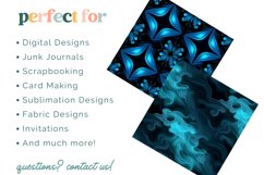 Blue and Black Digital Paper Bundle, Craft Paper Product Image 2