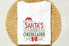Santa's Favorite Cheerleader Svg, Christmas Cheerleader Svg. Product Image 2