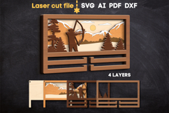 Archery Medal Holder SVG laser cut files for Glowforge Product Image 2