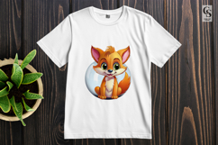 Cute Baby Fox Clipart Sublimation PNG Product Image 2