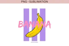 Banana PNG Sublimation | Pop Art Retro Fruit Design Product Image 3