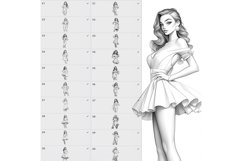49 Procreate Pin-Up Girls Stamp Brushes Product Image 6