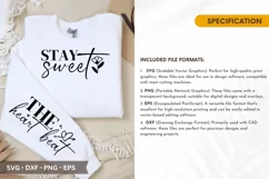 Stay Sweet SVG - Motivational Sleeve T shirt Design Product Image 2