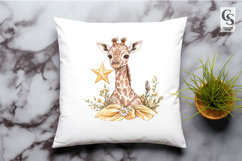 Baby Giraffe Watercolor Clipart Sublimation PNG Product Image 3
