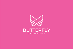 Butterfly Geometric Logo Design Vector Template Product Image 2