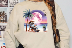 Summer Raccoon Sublimation, Summer Png Product Image 2