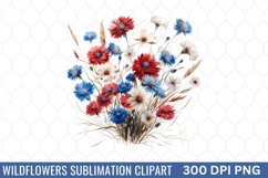 Wildflowers Sublimation Clipart Product Image 1