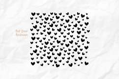 Hearts background clipart, Hearts svg and dxf design Product Image 2