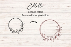 Orchid Round Frame SVG Product Image 2