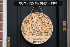 Welcome Easter Laser Cut SVG | Easter Round Sign Decoration Product Image 3