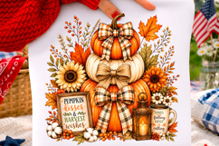 Pumpkin Kisses Harvest Wishes Fall PNG Product Image 1