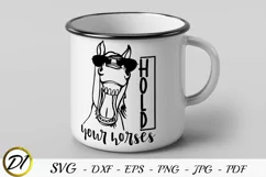 Farmhouse svg. Sarcastic "Hold your horses". Horse head svg. Product Image 2