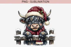 Christmas peeking character png design for T-shirts Product Image 2