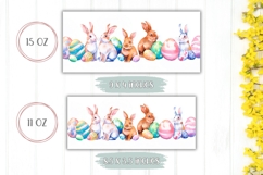 Watercolor Animals Mug, Easter Bunnies Mug Template Product Image 2