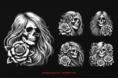 10 Bundle Dark Art Skull Girl Rose Skeleton Gothic Sugar Product Image 3
