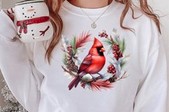 Christmas Cardinal Watercolor Clipart, Christmas Cardinal Product Image 2