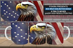 Mug Wrap PNG,Eagle, American Flag Sublimation Product Image 1
