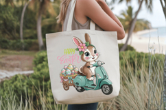 Happy Easter rabbit carry eggs PNG Sublimation | Happy Easte Product Image 3
