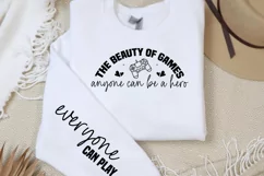 The beauty of games anyone can be a hero Sleeve SVG PNG Product Image 2
