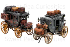 Stage Coach, Wagon, Western, Ephemera, PNG, Clipart Product Image 2