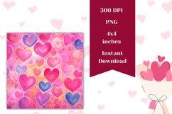 Valentine Square Coasters, Pastel Love Square Coaster PNG Product Image 2