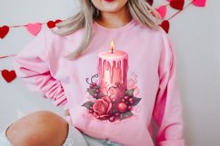 Retro Valentine Watercolor Clipart, Pink Valentine Product Image 2