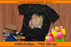 Cozy Fall Days Pumpkin Crate with Sunflowers PNG Product Image 2