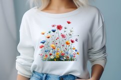 Colorful Wildflowers Sublimation Clipart Product Image 2