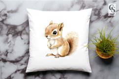 Watercolor Baby Squirrel Clipart PNG Product Image 2