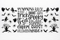 Halloween Word Art Can Glass Wrap SVG Product Image 2