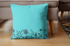 Wild Garden Border Line Art Embroidery Design Product Image 2