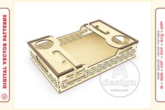 Wine Serving Tray - laser cutting file - Glowforge ready SVG Product Image 3