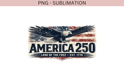 America 250 PNG | Patriotic Eagle USA Flag Design Product Image 2