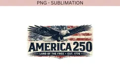 America 250 PNG | Patriotic Eagle USA Flag Design Product Image 2