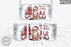 Merry Catmas Mug Wrap - Christmas Mug Sublimation Product Image 1