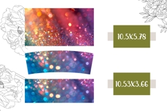 Blue Glitter Tumbler Template, Sparkle 40 Oz Tumbler Wrap Product Image 2