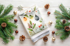 Christmas lights digital paper, background clipart Product Image 2