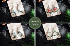 Floral Earring Template, Pink Peony Earring Sublimation Product Image 2