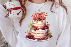 Christmas Cake Clipart, Christmas Cake Clipart Product Image 2