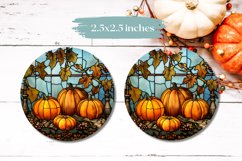 Fall Pumpkins Car Coaster Design, Fall Sublimation Design Product Image 2
