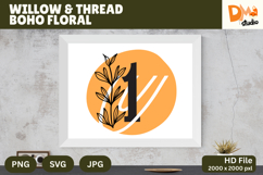 Willow &amp; Thread Boho Floral Monogram Product Image 1
