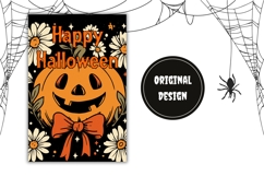Pumpkins Garden Flag Design, Retro Halloween Garden Flag Product Image 2