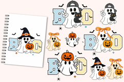 BOO Spooky Vibes Kids Halloween PNG, Spooky Ghost PNG, BOO Product Image 1