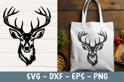 Deer Head SVG PNG, Deer antlers, Cricut, Silhouette cut file Product Image 2