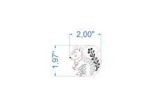 Squirrel Christmas Pin SVG laser cut files for Glowforge Product Image 2