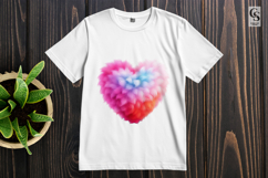 Soft Furry Heart Shape Clipart Sublimation PNG Product Image 2